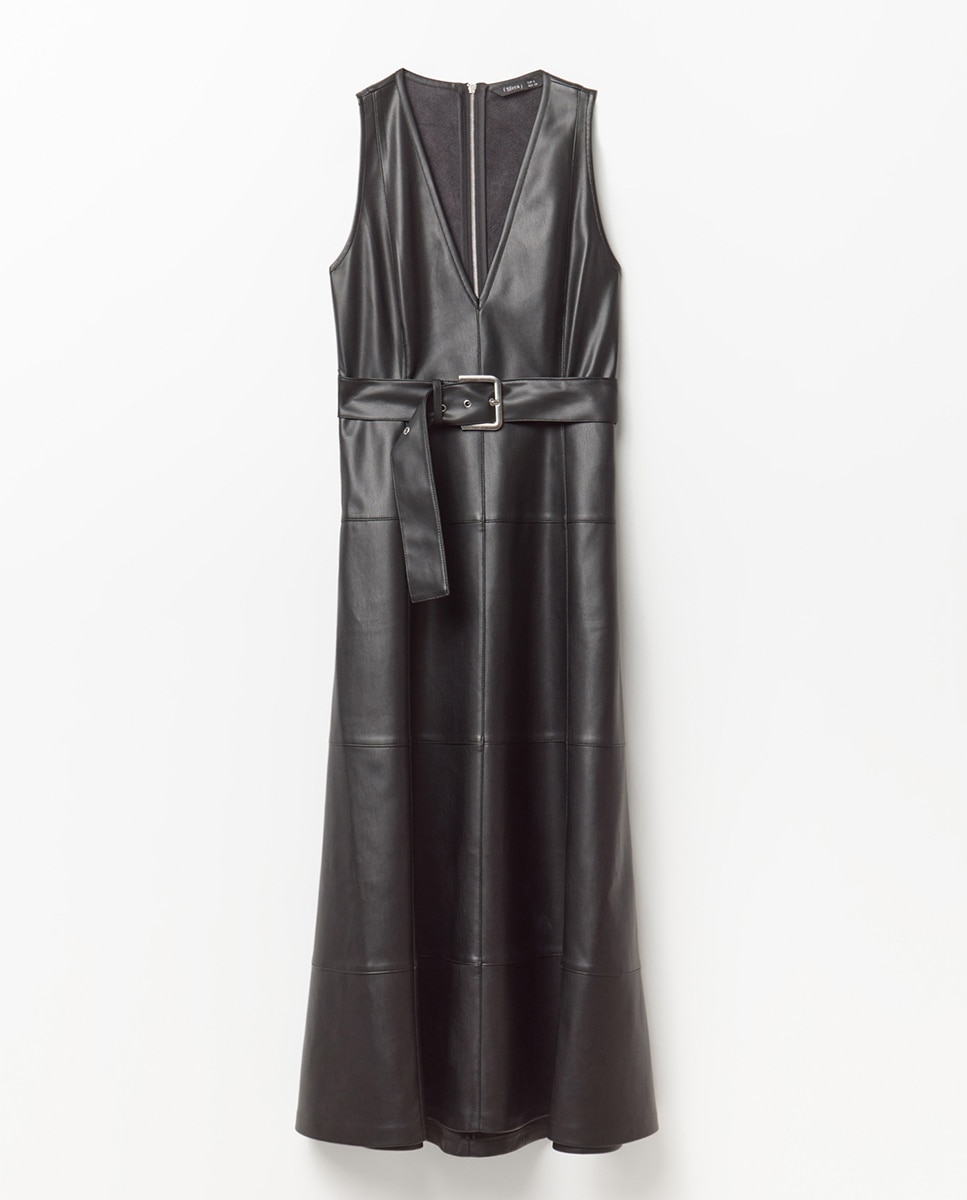 Vestido midi Preto-9