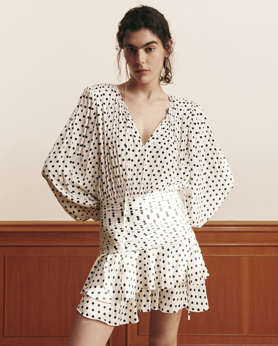 Vestido Mini Acetinado Cru-2