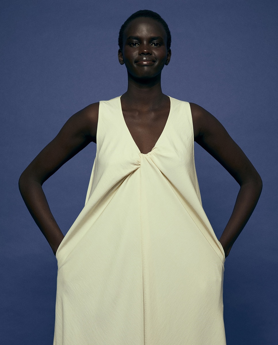 Vestido sem mangas Cru-2