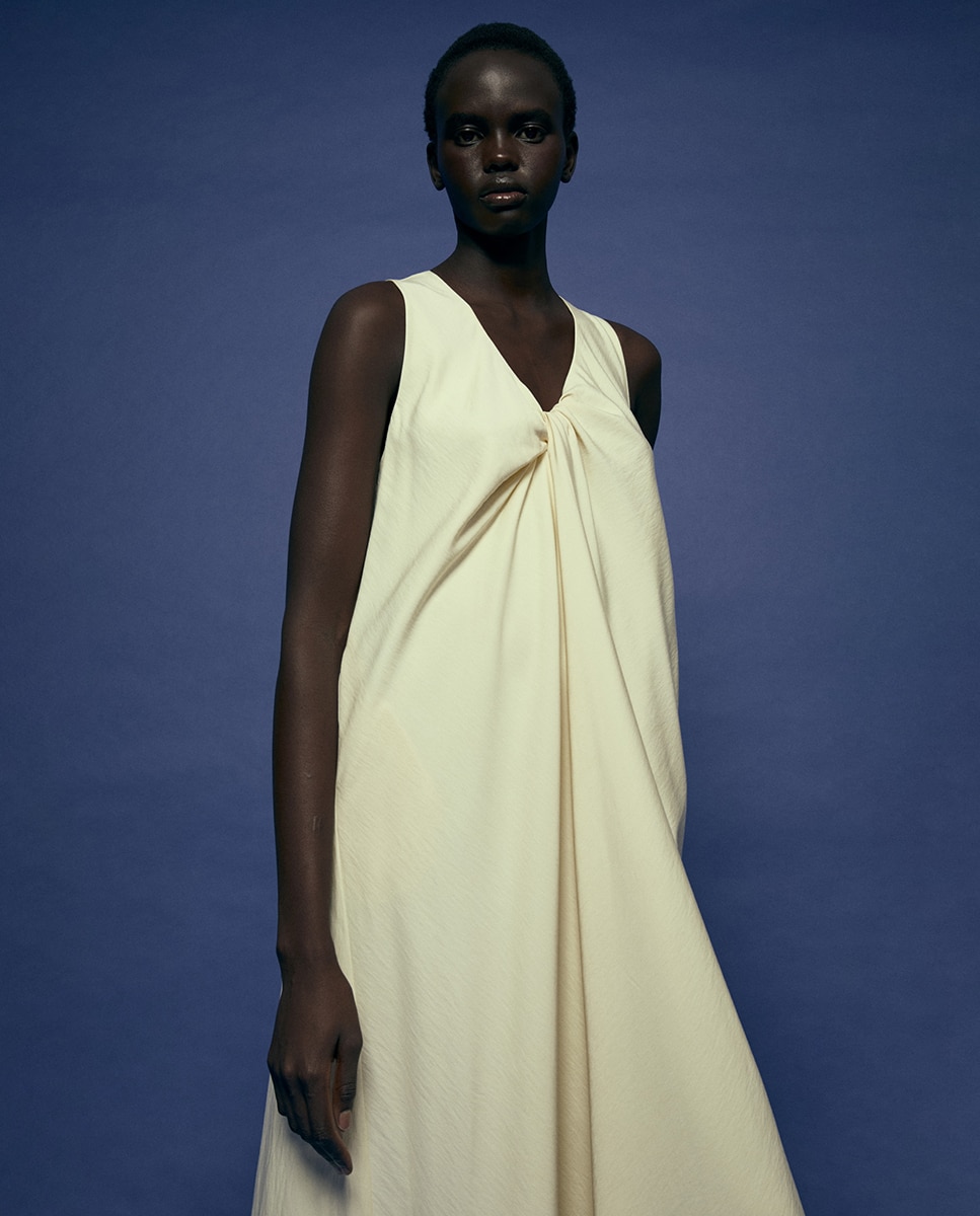 Vestido sem mangas Cru-3
