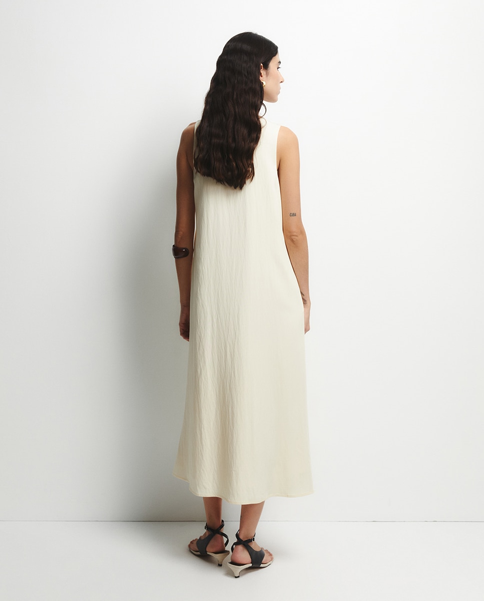 Vestido sem mangas Cru-4