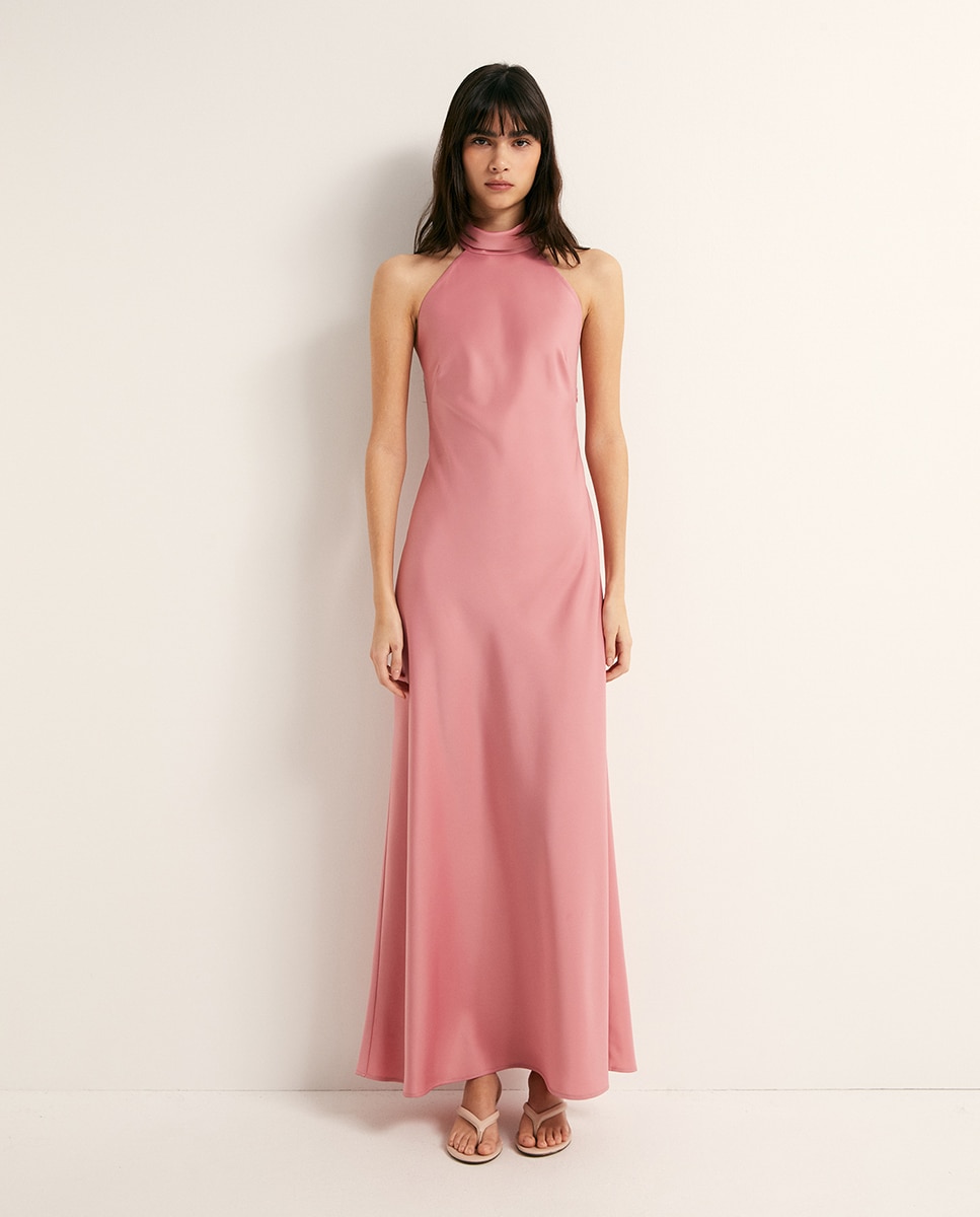 Imagem 0 de Vestido Halter Acetinado
