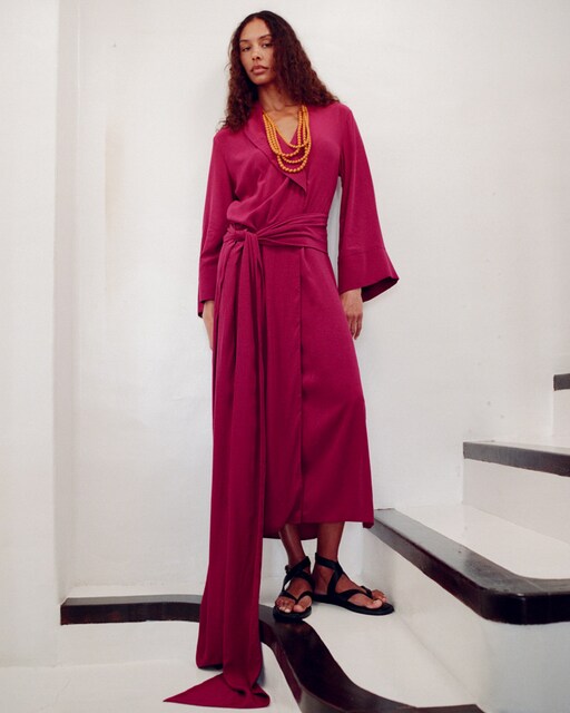 Imagen 0 de Vestido camisero lazada