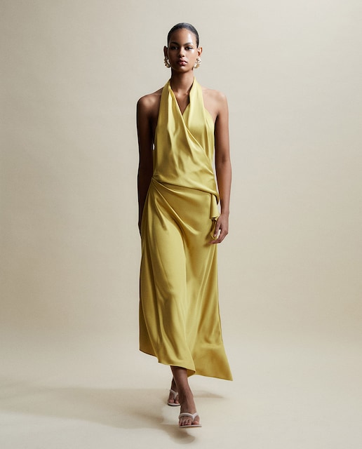 Imagen 0 de Vestido satinado halter