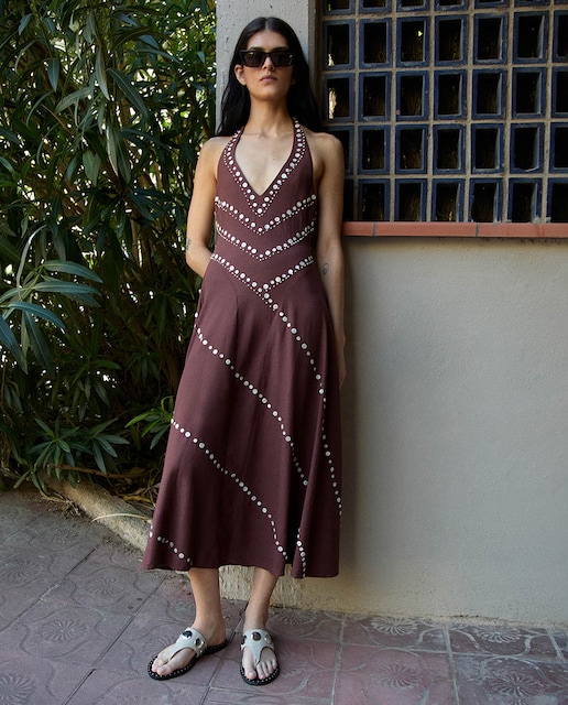 Imagen 0 de Vestido halter conchas