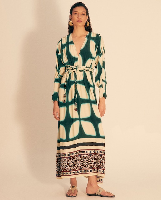 Imagen 0 de Vestido escote v estampado