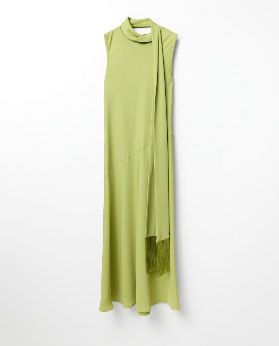 Vestido de Lenço Midi Verde-claro-6