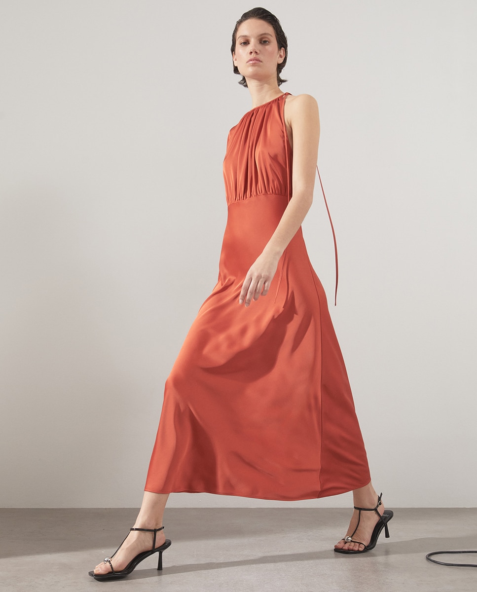 Sfera - Vestido asimétrico manga.