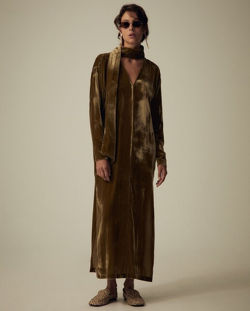Vestido túnica terciopelo