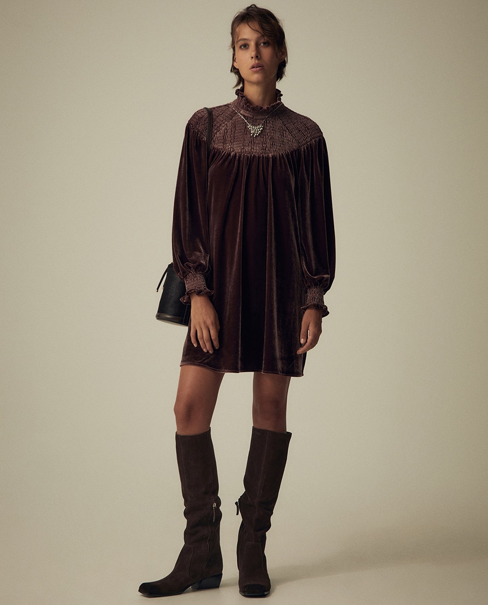 Imagen 0 de Vestido mini terciopelo