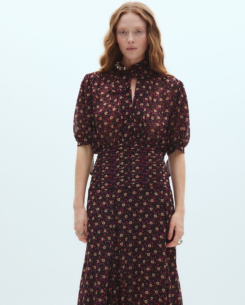 Vestido com estampado floral Multicolor-2