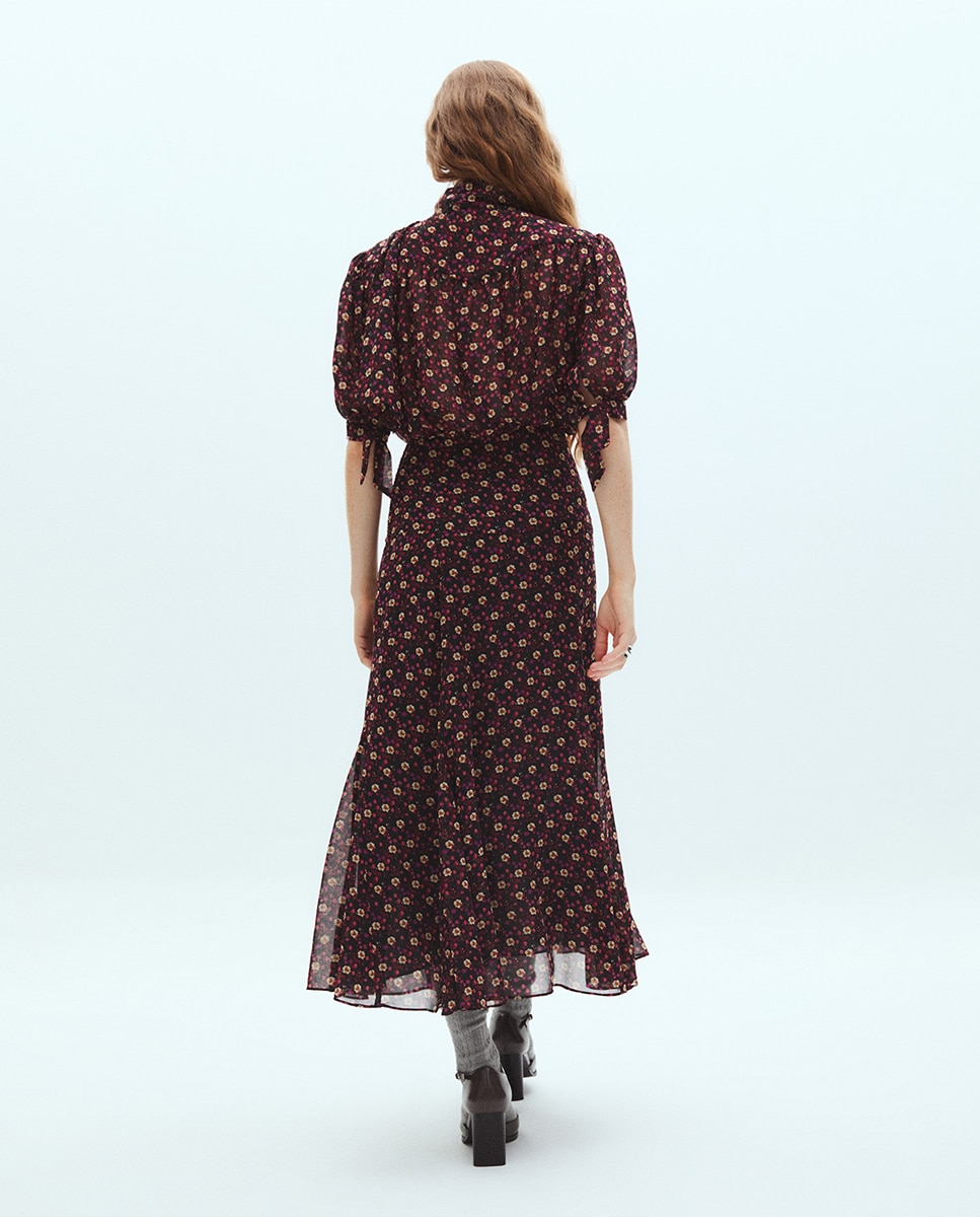 Vestido com estampado floral Multicolor-4