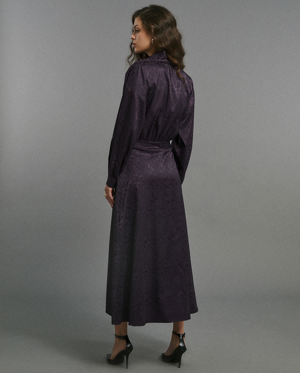 Imagen 4 de Vestido jacquard paÑuelo - Sfera - Morado Morado