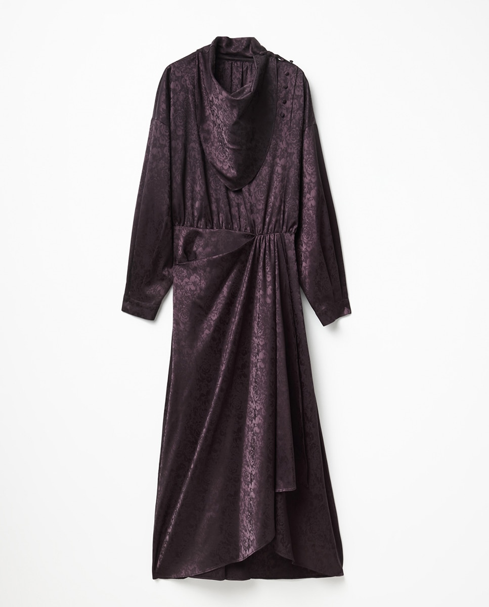 Imagen 5 de Vestido jacquard paÑuelo - Sfera - Morado Morado