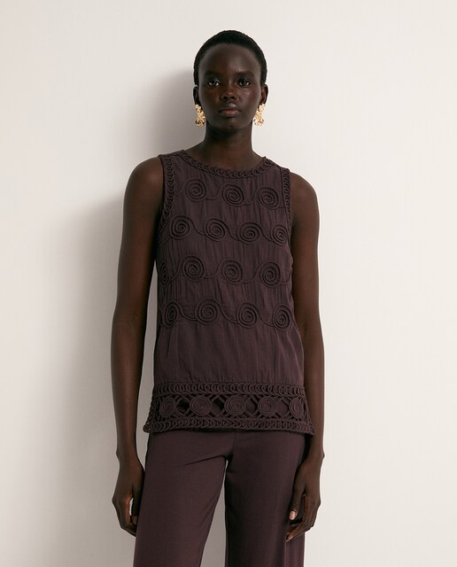 Imagen 0 de Top bordado conjunto