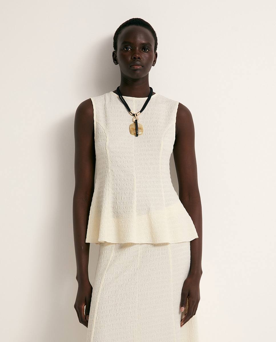 Top peplum Cru-1