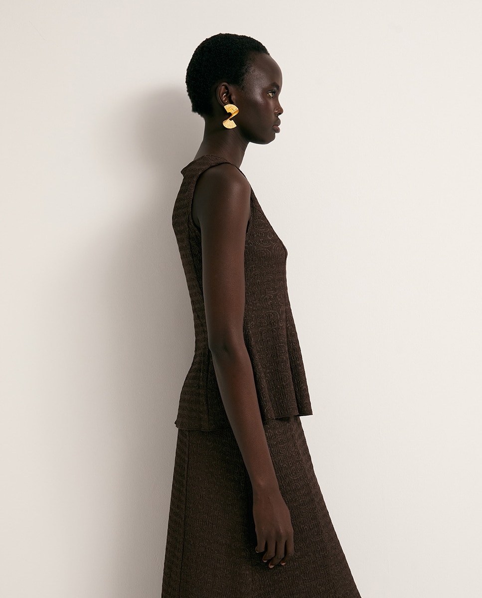 Top peplum - Sfera - Chocolate Chocolate-4