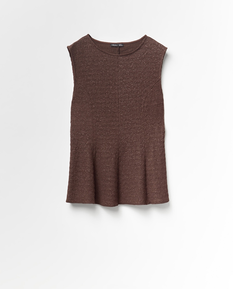 Top peplum - Sfera - Chocolate Chocolate-6