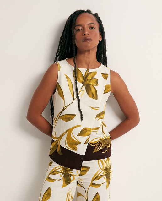 Imagen 0 de Top lino estampado