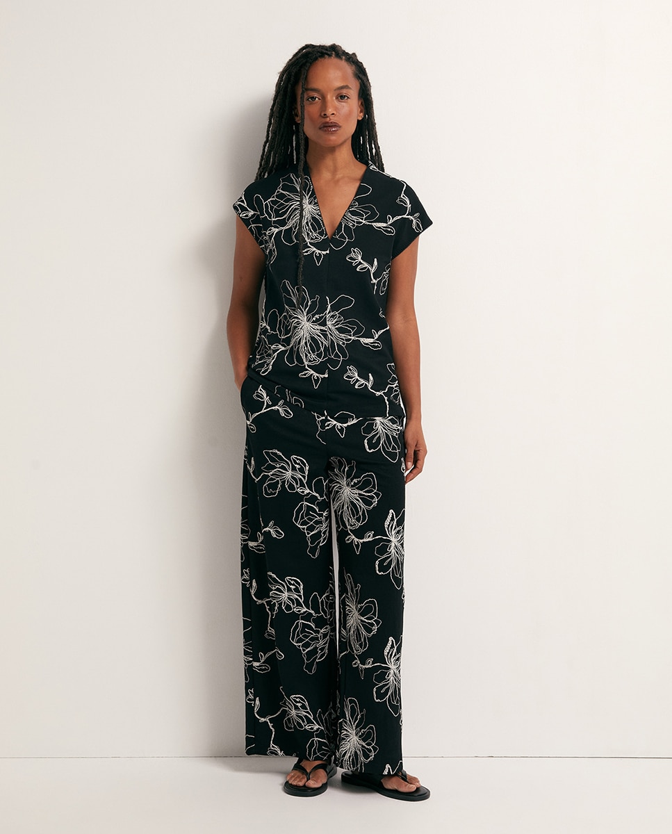 Top de Linho Puff Preto-2