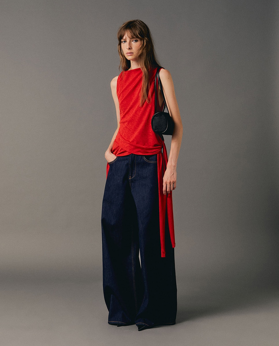 Blusa com Nó 600 Vermelho-2