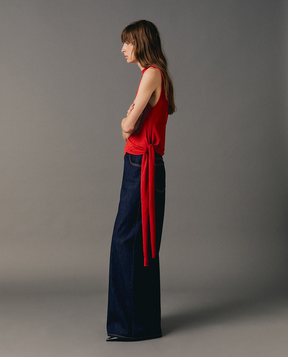 Blusa com Nó 600 Vermelho-5