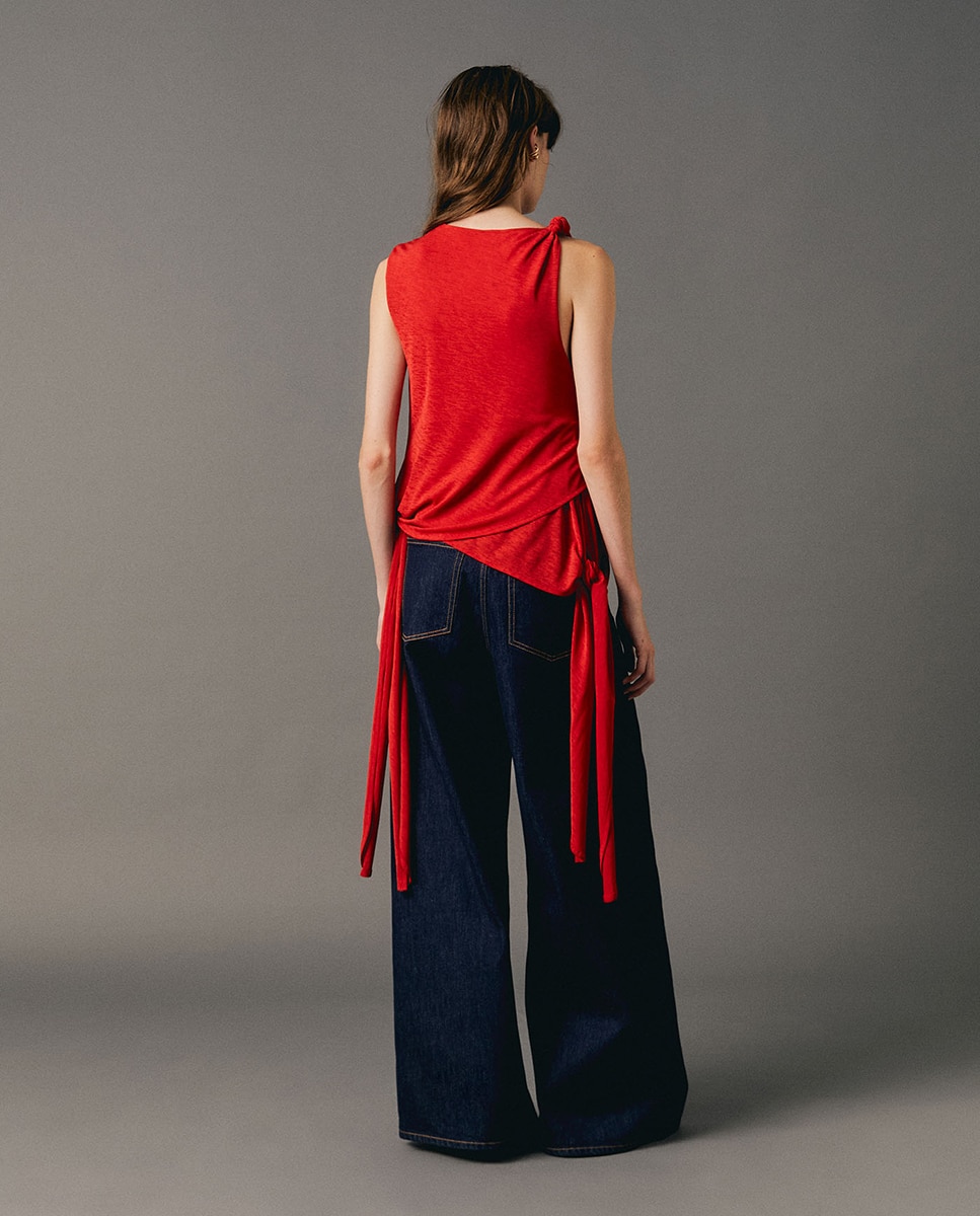 Blusa com Nó 600 Vermelho-6