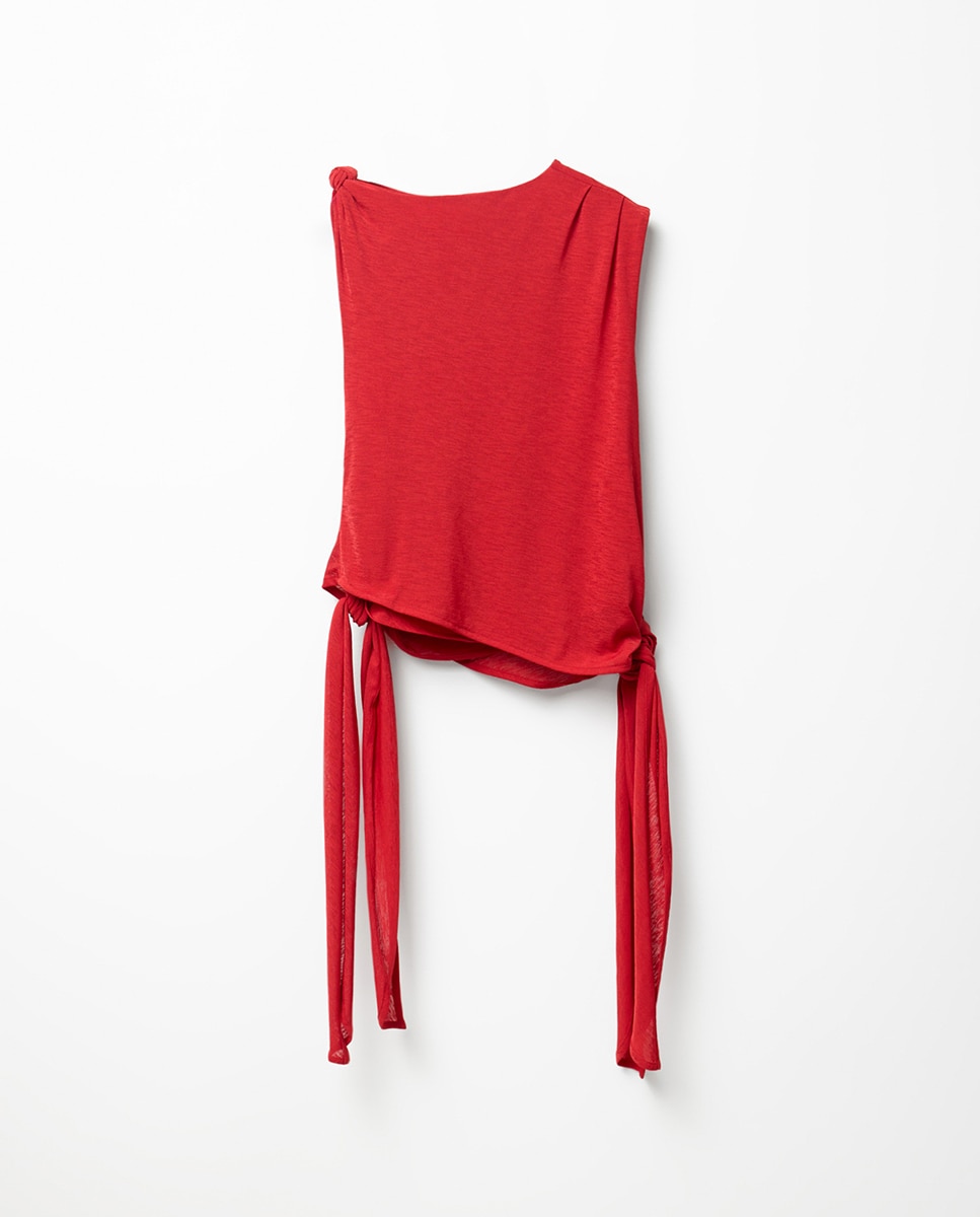 Blusa com Nó 600 Vermelho-7