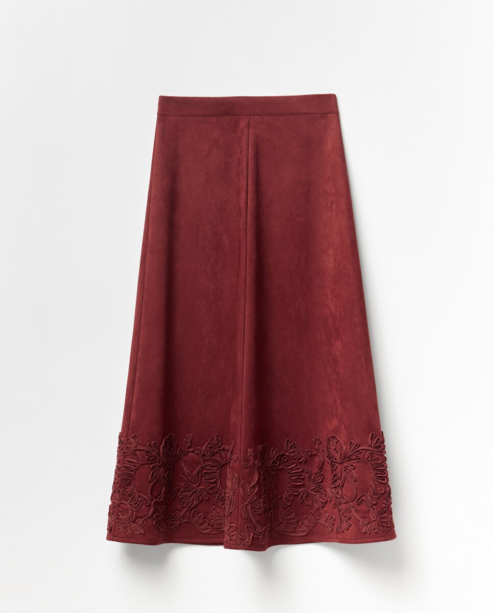 Imagem 0 de Saia de Camurcina com Bordado