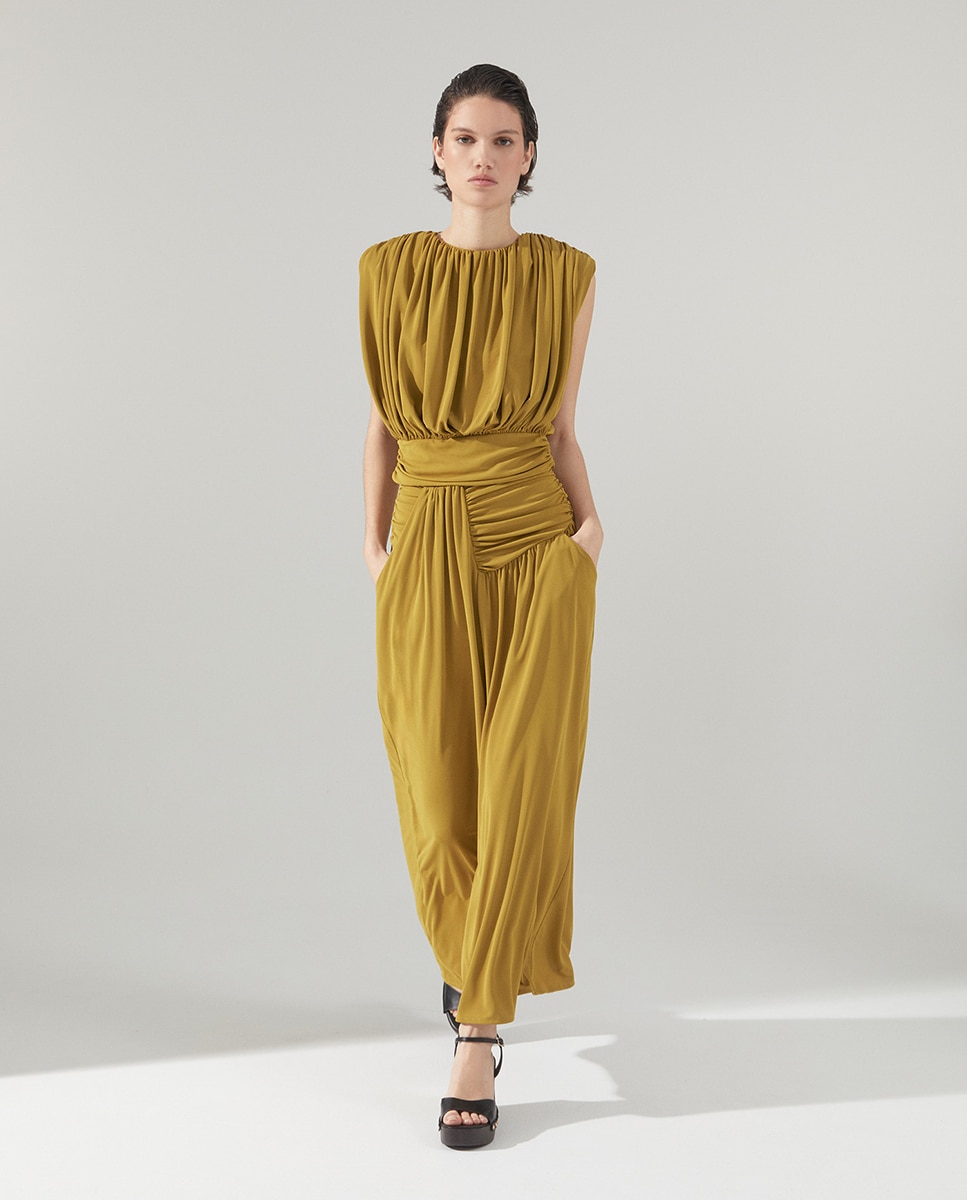 Sfera - Falda drapeada midi.