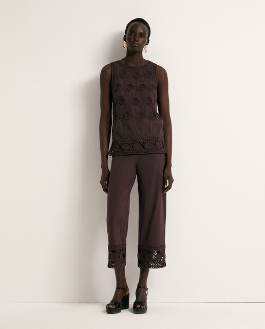 Imagen 0 de Pantalón bordado conjunto