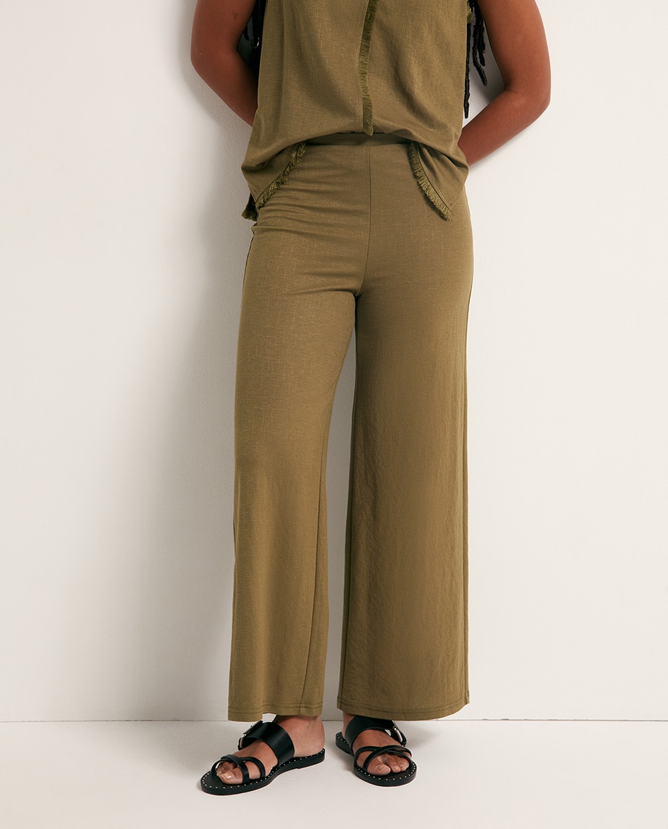 Calças Básicas Caqui-2