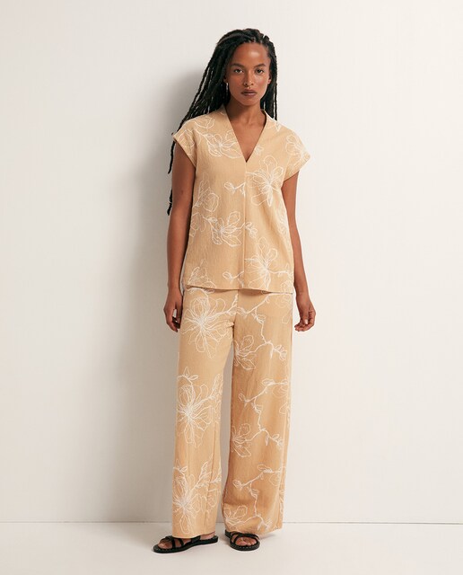 Imagen 0 de Pantalón lino puff