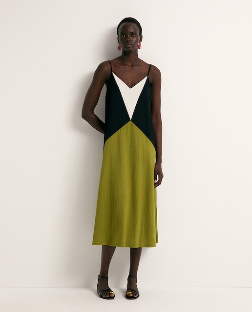 Imagen 0 de Vestido lino bloque