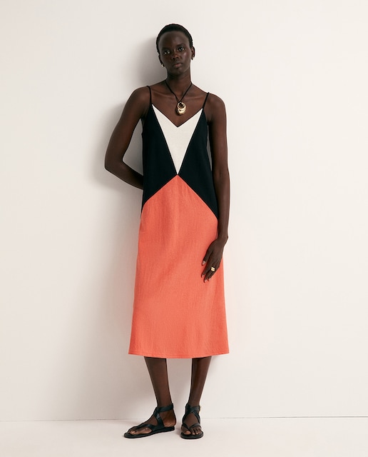 Imagen 0 de Vestido lino bloque