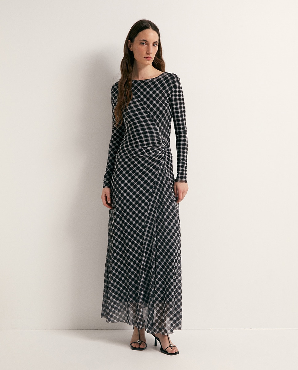 Sfera - Vestido tul cuadros.