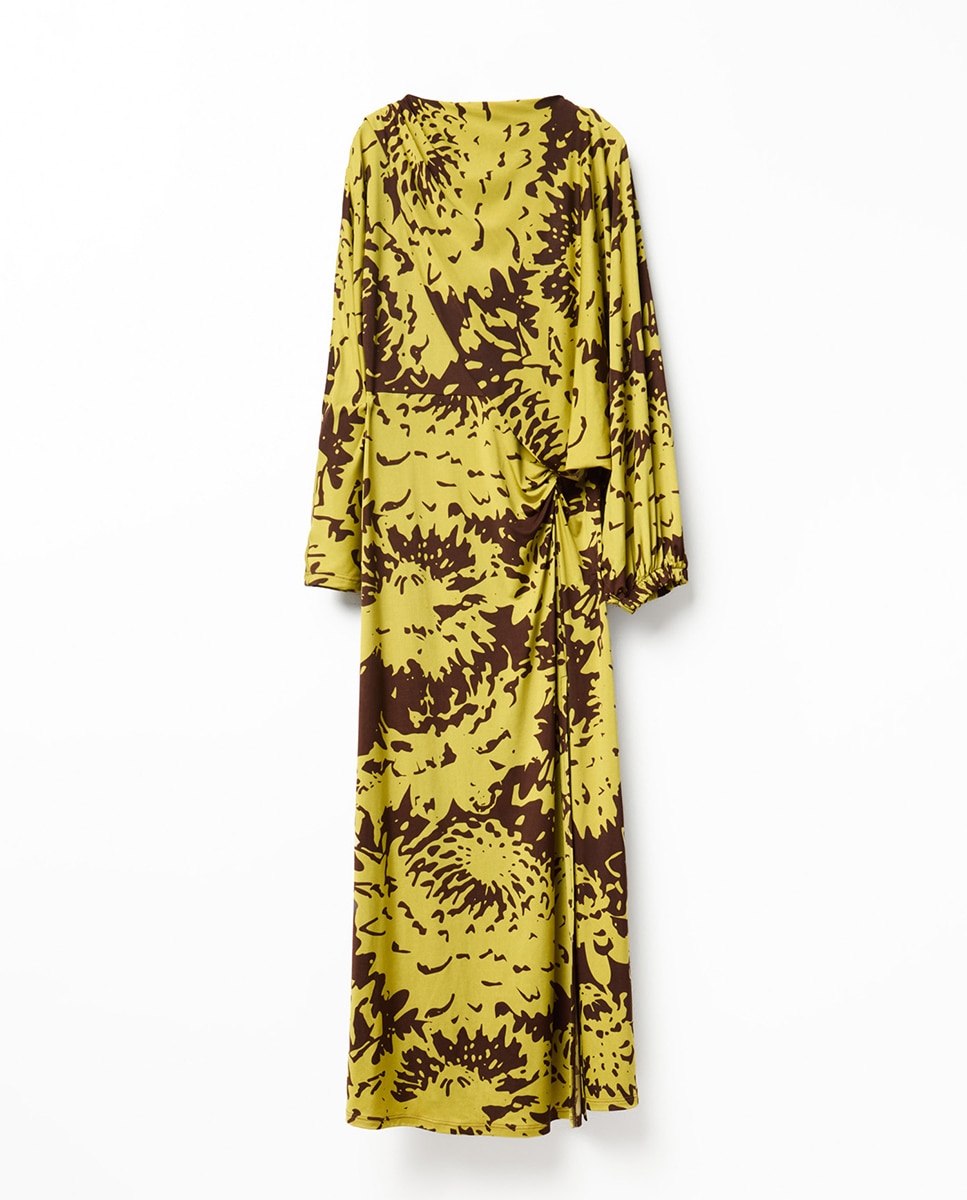 Vestido com Capa Amarelo-7