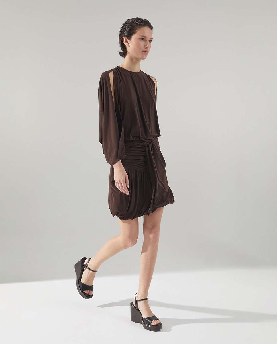 Sfera - Vestido mini drapeado.