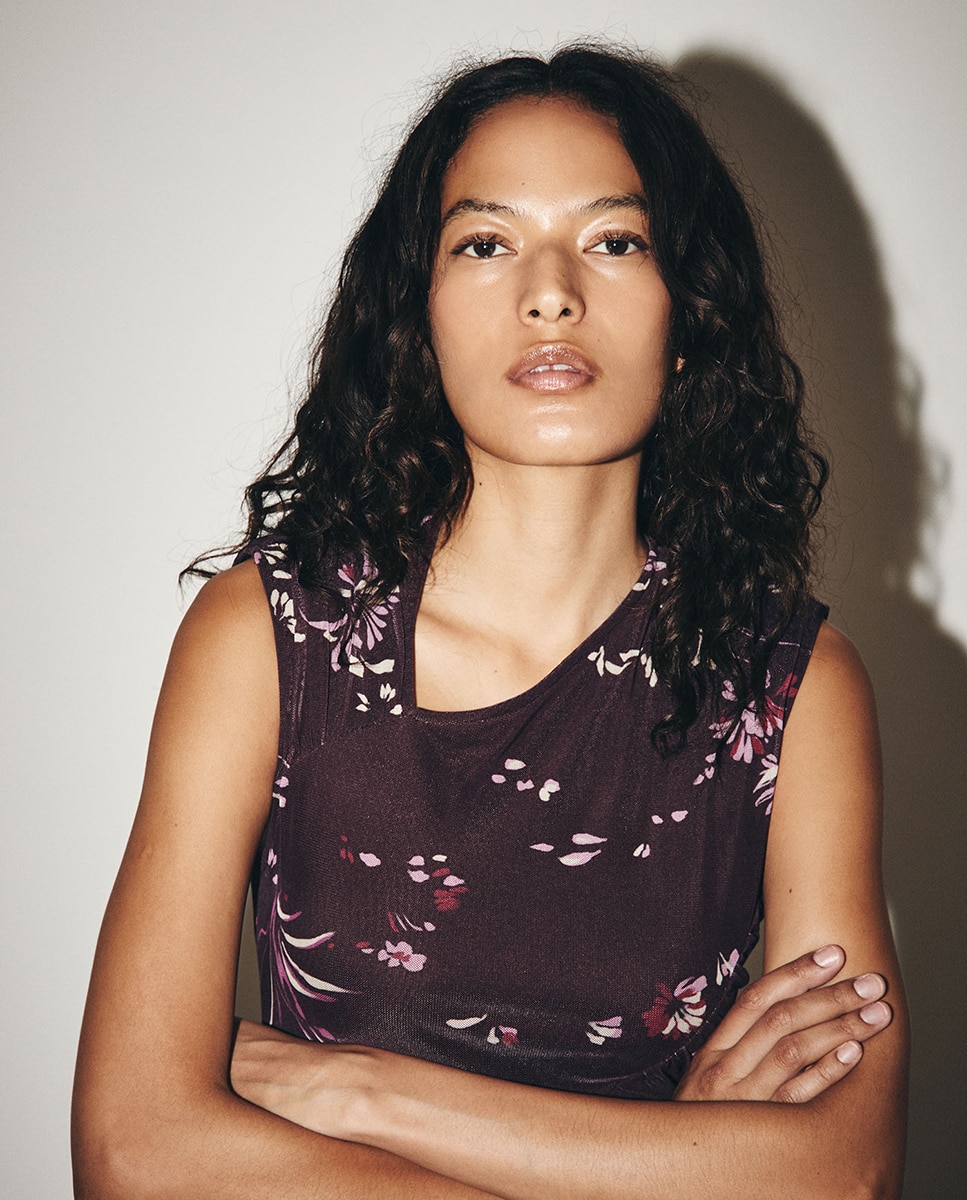 Vestido com estampado floral Multicolor-3