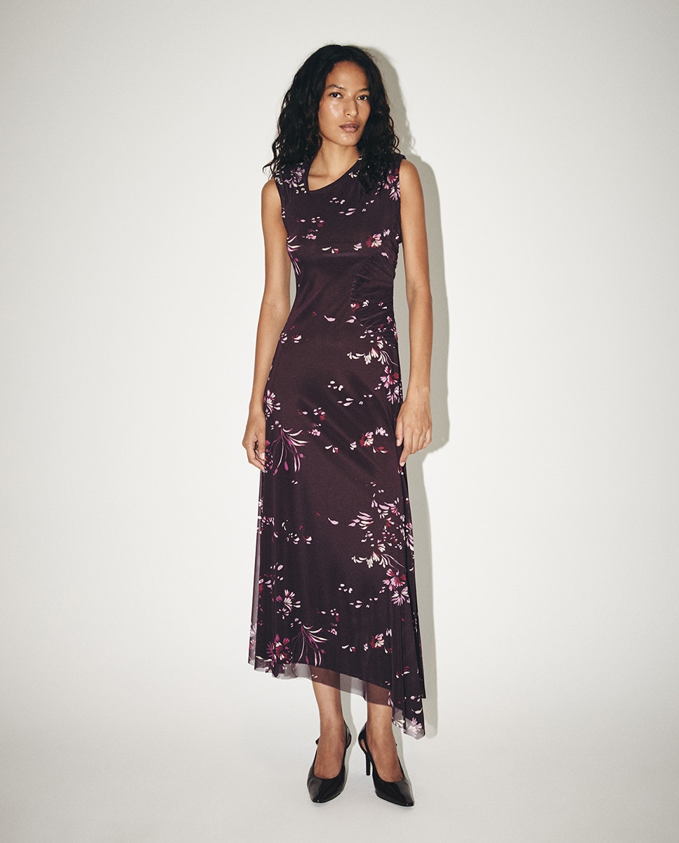 Vestido com estampado floral Multicolor-4