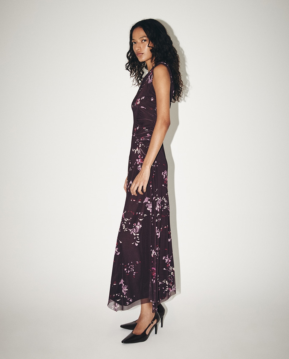 Vestido com estampado floral Multicolor-5