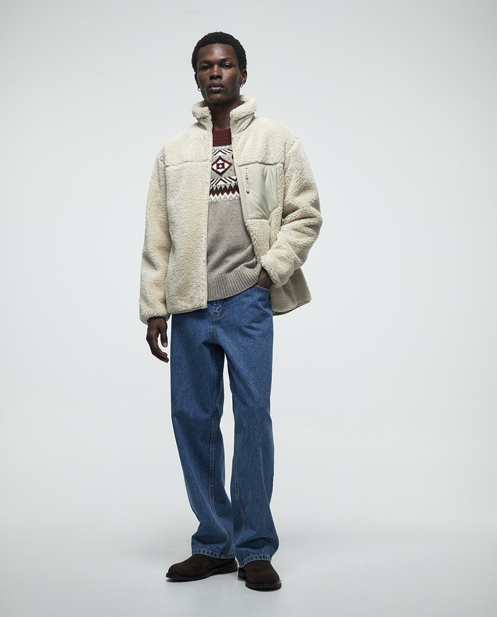 Sweatshirt Sherpa - Bege Bege-1