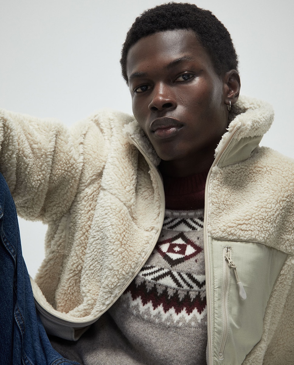 Sweatshirt Sherpa - Bege Bege-3