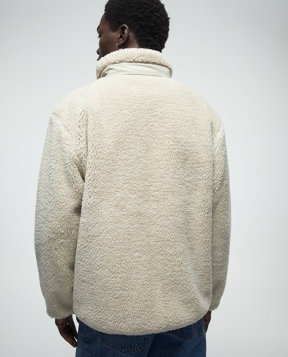 Sweatshirt Sherpa - Bege Bege-5