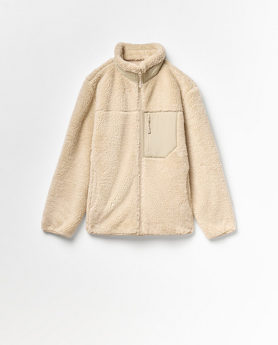 Sweatshirt Sherpa - Bege Bege-6