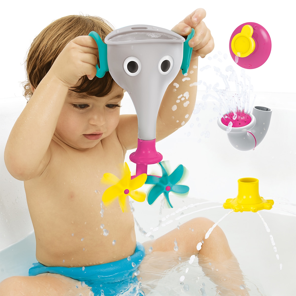 Juguete de baño Funelefun llena y rocía gris Yookidoo 4