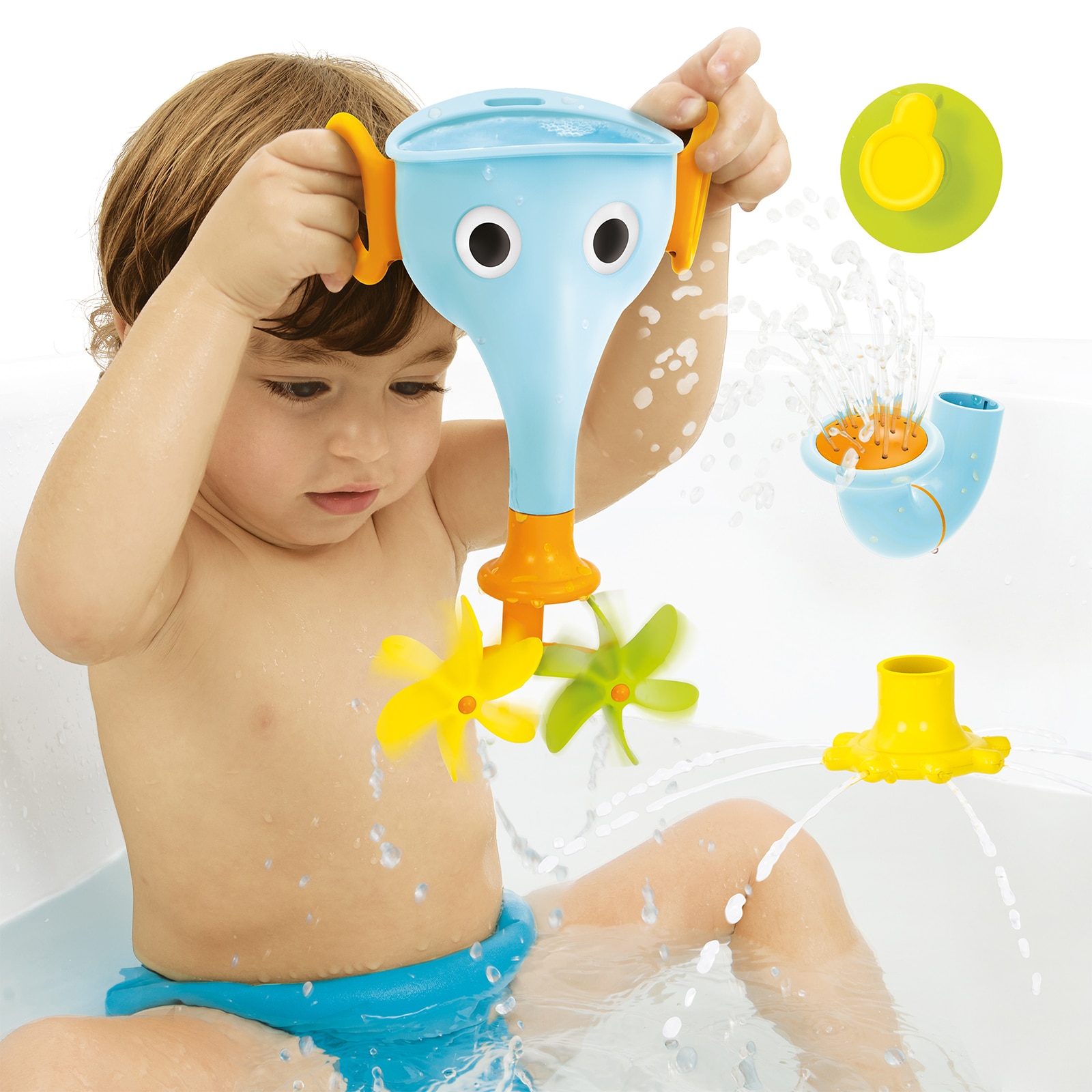 Juguete de baño Funelefun Llena Y Rocía Azul Yookidoo 3