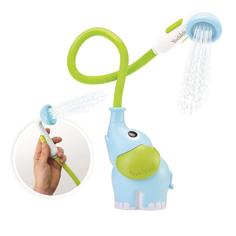 Juguete de baño Ducha Bañera Elefante Azul Yookidoo 5