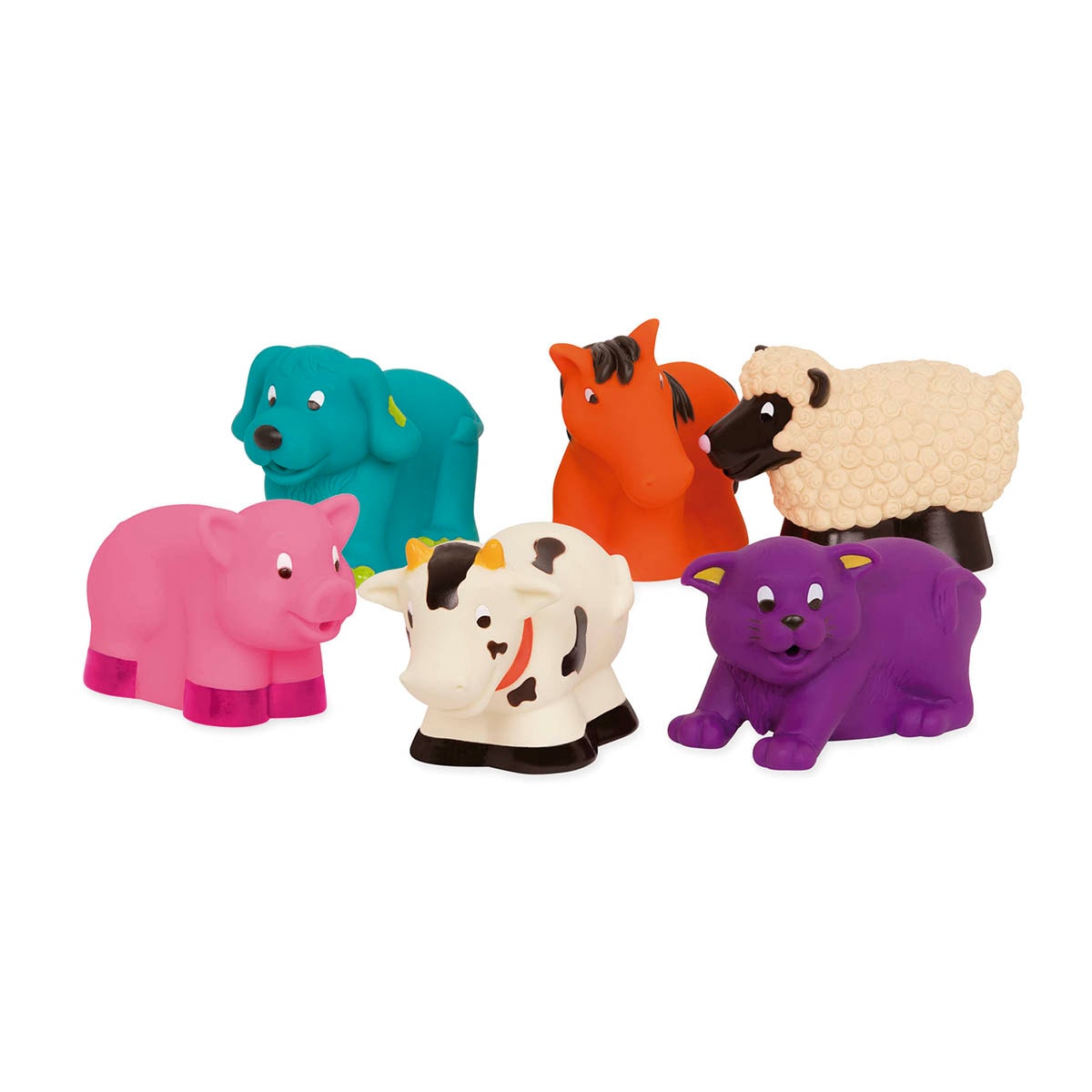 Juguetes de baño animales de la granja Bath Buddies Battat 1