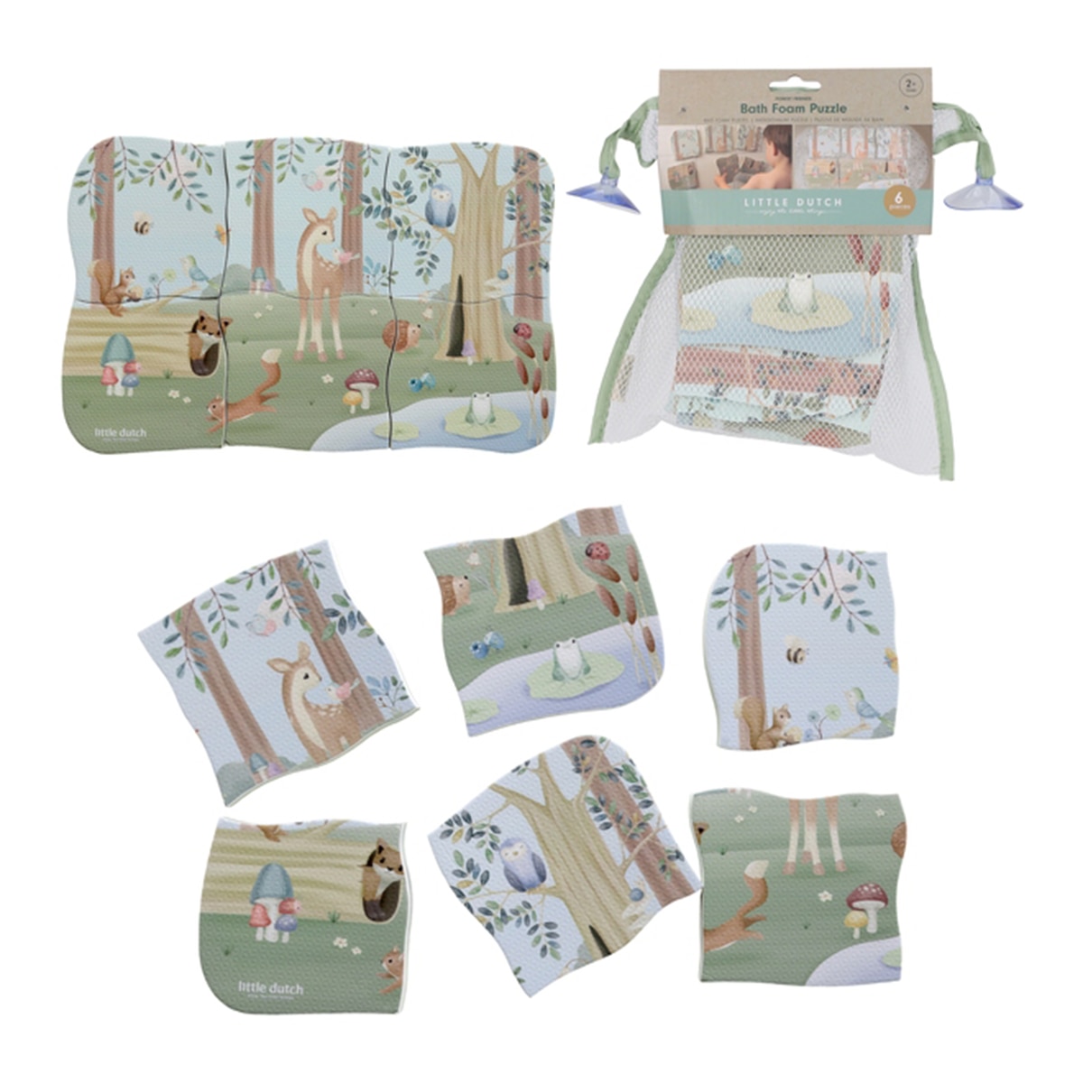 Imagen 2 de Puzle de baño Forest Friends Little Dutch